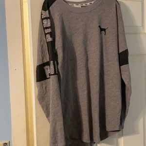 Light/dark gray PINK long-sleeved shirt, XS it fits more like small or medium